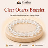 Authentic natural Clear Quartz Bracelet for Mental Clarity and Focus Boost, shown as the main Evashu product view