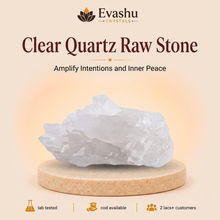 Load image into Gallery viewer, Authentic natural Clear Quartz Raw Stone for Energy Amplification and Mental Clarity, shown as the main Evashu product view
