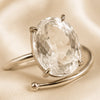 Close-up of authentic natural Clear Quartz and Sphatik showing crystal texture, colour and craftsmanship