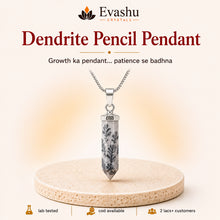 Load image into Gallery viewer, Authentic natural Dendrite Pencil Pendant for Steady Growth and Patient Energy, shown as the main Evashu product view
