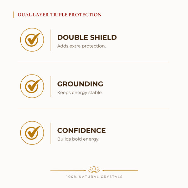Dual Layer Triple Protection Bracelet benefits for focus and mental clarity, explained in an Evashu natural-crystal guide