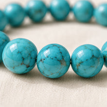 Load image into Gallery viewer, Close-up of authentic natural Turquoise and Firoza showing crystal texture, colour and craftsmanship
