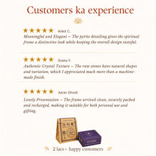 Load image into Gallery viewer, Evashu customer reviews and verified buyer feedback for Pyrite Spiritual Frame
