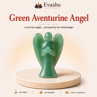 Certified Natural Green Aventurine Angel Figurine - Luck & Prosperity