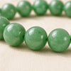 Close-up of authentic natural Green Aventurine showing crystal texture, colour and craftsmanship – green aventurine bracelet prosperity luck growth healing