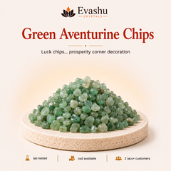 Authentic natural Green Aventurine Chips for Luck Décor and Prosperity Energy, shown as the main Evashu product view
