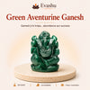 Authentic natural Green Aventurine Ganesh Idol for Obstacle Removal and Prosperity, shown as the main Evashu product view