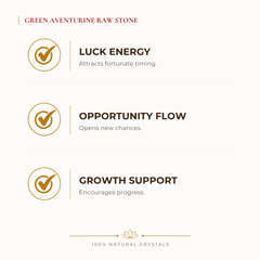 Green Aventurine Raw Stone benefits for wealth attraction and prosperity intention, explained in an Evashu natural-crystal guide