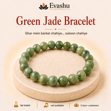 Load image into Gallery viewer, Authentic natural Green Jade Bracelet for Household Prosperity and Family Harmony, shown as the main Evashu product view
