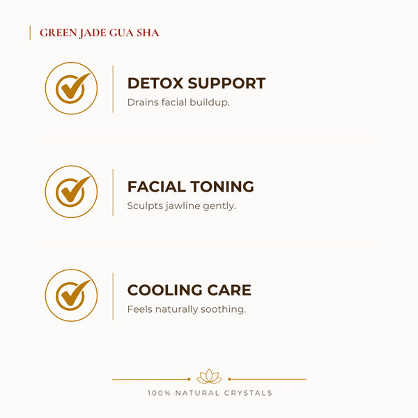 Green Jade Gua Sha benefits for wealth attraction and prosperity intention, explained in an Evashu natural-crystal guide