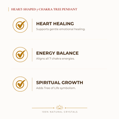 7 Chakra Heart Pendant benefits for love and relationship harmony, explained in an Evashu natural-crystal guide