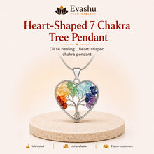 Load image into Gallery viewer, Authentic natural 7 Chakra Heart Pendant for Heart Healing and Energy Balance, shown as the main Evashu product view
