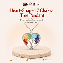 Authentic natural 7 Chakra Heart Pendant for Heart Healing and Energy Balance, shown as the main Evashu product view