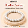 Authentic natural Howlite Bracelet for Calm Mind and Soothing Energy, shown as the main Evashu product view