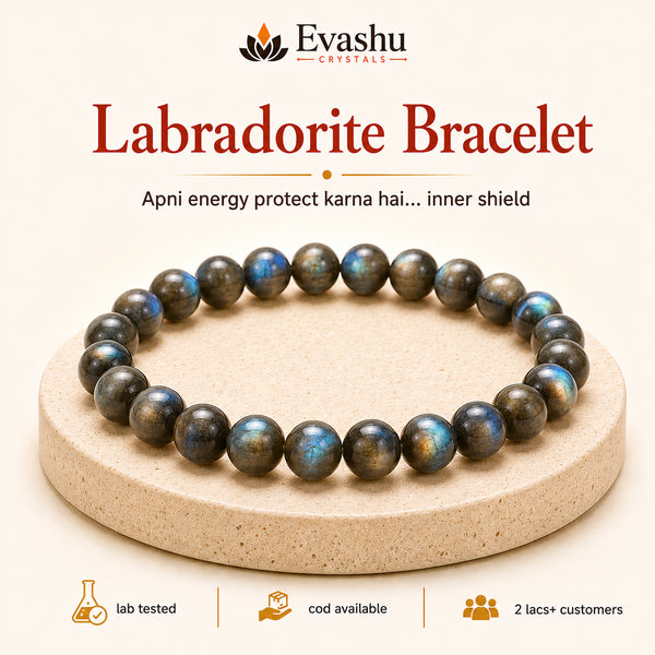 Authentic natural Labradorite Chips for Aura Protection and Intuition, shown as the main Evashu product view
