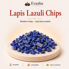 Authentic natural Lapis Lazuli Chips for Wisdom Energy and Truthful Expression, shown as the main Evashu product view