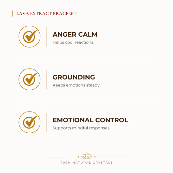 Lava Extract Bracelet benefits for focus and mental clarity, explained in an Evashu natural-crystal guide