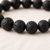 Close-up of authentic natural Lava Extract Bracelet showing crystal texture, colour and craftsmanship