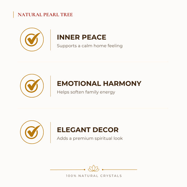 Pearl Crystal Tree benefits for calm mind and stress relief, explained in an Evashu natural-crystal guide