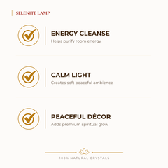 Selenite Lamp benefits for calm mind and stress relief, explained in an Evashu natural-crystal guide