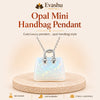 Authentic natural Opal Mini Handbag Pendant for Spark and Hope, shown as the main Evashu product view