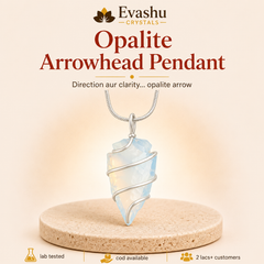Authentic natural Opalite Arrowhead Pendant for Transition and Clarity, shown as the main Evashu product view