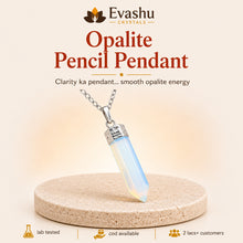 Load image into Gallery viewer, Authentic natural Opalite Pencil Pendant for Clarity and Calm, shown as the main Evashu product view
