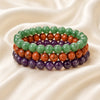 Wealth & Prosperity Bracelet Combo displayed fully on white silk cloth to show its natural colour, shape and finish