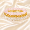Love & Harmony Bracelet Combo displayed fully on white silk cloth to show its natural colour, shape and finish