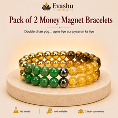 Authentic natural Money Magnet Bracelet Pack for Double Wealth and Prosperity, shown as the main Evashu product view