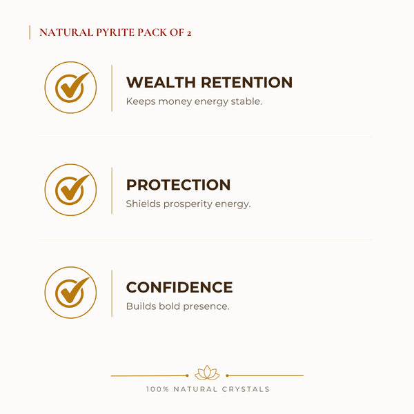 Pyrite Bracelet Pack benefits for wealth attraction and prosperity intention, explained in an Evashu natural-crystal guide – pack of 2 pyrite bracelets wealth