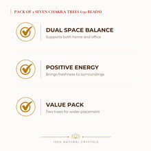 Load image into Gallery viewer, Seven Chakra Crystal Tree Pack benefits for focus and mental clarity, explained in an Evashu natural-crystal guide

