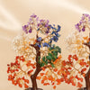Close-up of authentic natural Seven Chakra and 7 Chakra showing crystal texture, colour and craftsmanship – pack of 2 seven chakra gemstone trees for energy