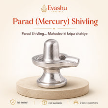 Load image into Gallery viewer, Authentic natural Parad Shivling Idol for Devotion Focus and Prosperity Blessings, shown as the main Evashu product view
