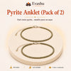 Authentic natural Pyrite Anklet Pack for Wealth Walk and Confidence Step, shown as the main Evashu product view