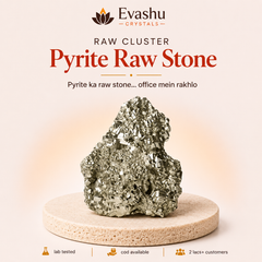 Authentic natural Pyrite Raw Stone for Wealth Energy and Confidence, shown as the main Evashu product view