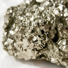 Load image into Gallery viewer, Close-up of authentic natural Pyrite showing crystal texture, colour and craftsmanship – pyrite raw stone symbol of abundance confidence and protection perfect
