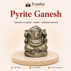 Authentic natural Pyrite Ganesh Idol for Success Focus and Wealth Energy, shown as the main Evashu product view