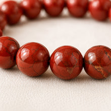 Load image into Gallery viewer, Close-up of authentic natural Red Jasper showing crystal texture, colour and craftsmanship
