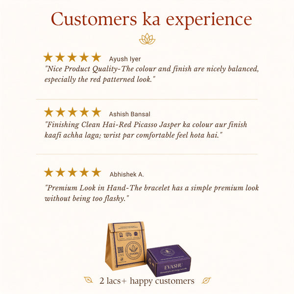 Evashu customer reviews and verified buyer feedback for Red Picasso Jasper Bracelet