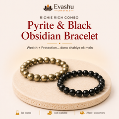 Authentic natural Richie Rich Bracelet Combo for Wealth and Protection, shown as the main Evashu product view