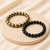Richie Rich Bracelet Combo displayed fully on white silk cloth to show its natural colour, shape and finish