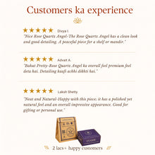 Load image into Gallery viewer, Evashu customer reviews and verified buyer feedback for Rose Quartz Angel Figurine

