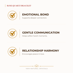 Rose Quartz Bracelet benefits for love and relationship harmony, explained in an Evashu natural-crystal guide