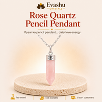 Certified Natural Rose Quartz Pencil Pendant - Love & Self-Love