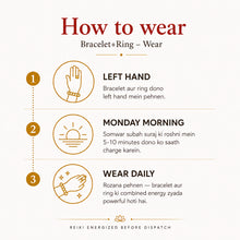 Load image into Gallery viewer, Rose Quartz Adjustable Ring with guidance on how to wear and adjust it comfortably on the finger by Evashu Crystals
