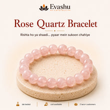 Load image into Gallery viewer, Authentic natural Rose Quartz Bracelet Set for Heart Openness and Emotional Ease – Pack of 2, shown as the main Evashu product view
