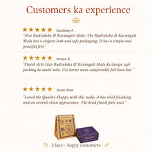 Load image into Gallery viewer, Evashu customer reviews and verified buyer feedback for Rudraksha &amp; Karungali Mala
