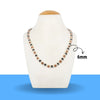Rudraksha & Karungali Mala displayed fully on white silk cloth to show its natural colour, shape and finish