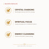 Selenite OM Charging Plate benefits for focus and mental clarity, explained in an Evashu natural-crystal guide